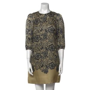 Dolce & Gabbana Black Lace on Gold Fabric